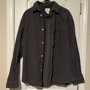 H&M Dark Gray Corduroy Shirt